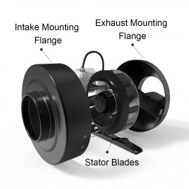 Speed Controlled In-Line Fan 6 Inch